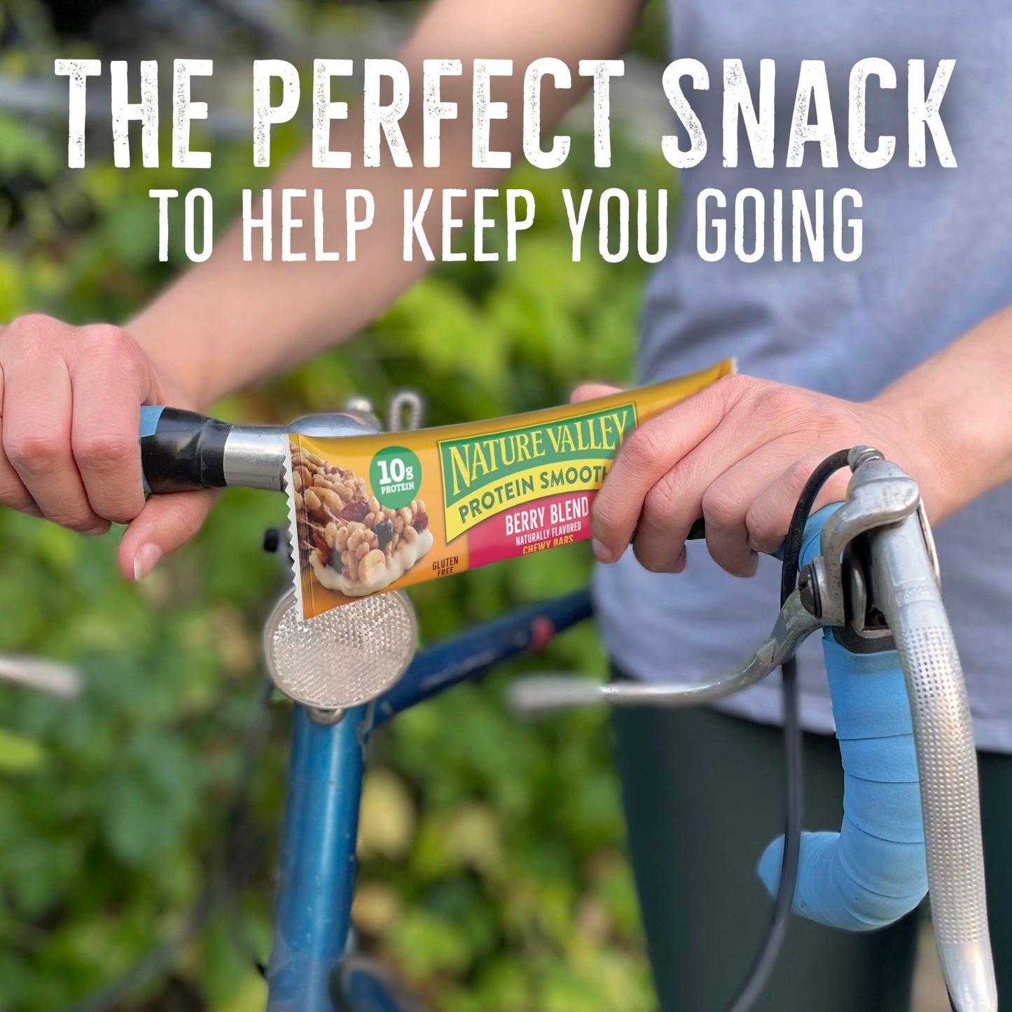 Nature Valley Protein Smoothie Chewy Snack Bars, Berry Blend Protein Bars, 5 Bars, 7.1 oz