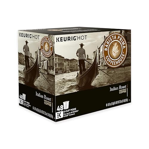 Includes Barista Prima Italian Roast Coffee K-Cups for Keurig Brewers, 24 Count (Pack of 2) - Total of 48 K-Cups (Packaging May Vary)