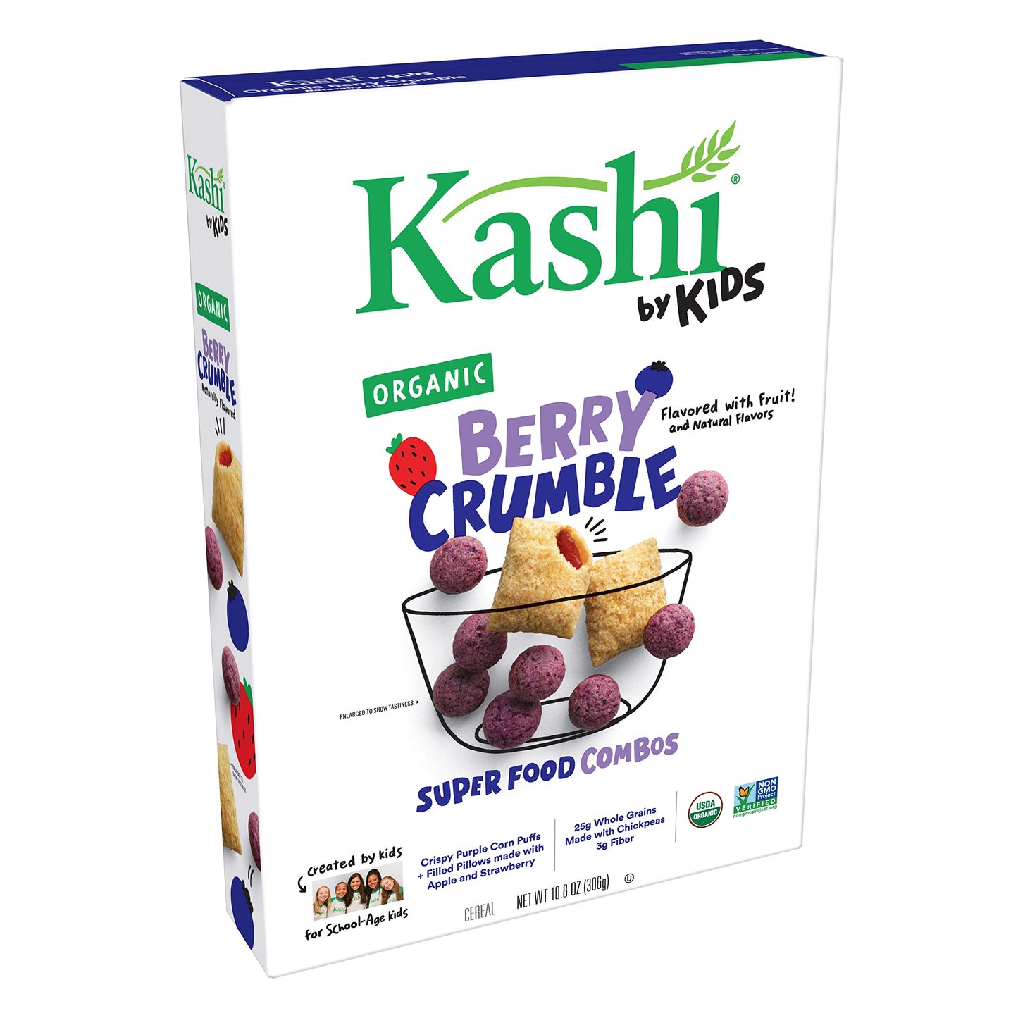 Kashi by Kids Berry Crumble Cereal - Organic, Vegan, 10.8 Oz Box