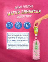 Klass Aguas Frescas | Liquid Water Enhancer | Classic Variety Pack | Flavors: Cucumber Limeade Strawberry Watermelon Hibiscus Berries & Pineapple