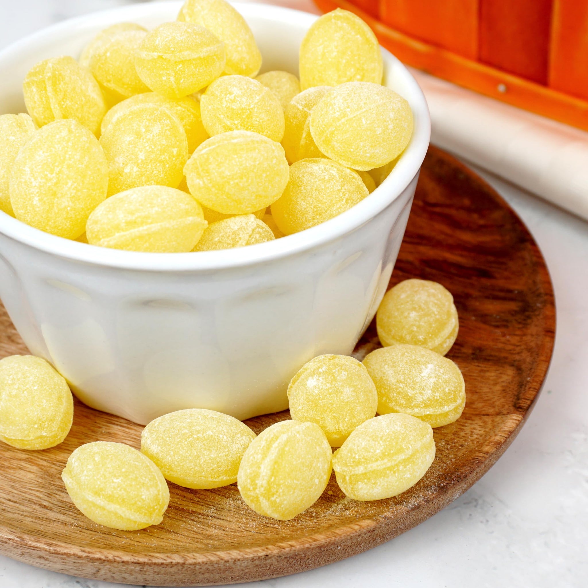 Claeys Sanded Lemon Drops, 2 Pound Bulk Bag (Approx 144 Pieces), Hard Sour Candy, Lemon Flavored Candy