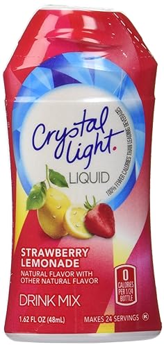 Crystal Light Liquid Drink Mix, Sugar Free Water Enhancer, Low Calorie Beverage Concentrate, Liquid Water Flavoring, Strawberry Lemonade, 1.62 Fluid