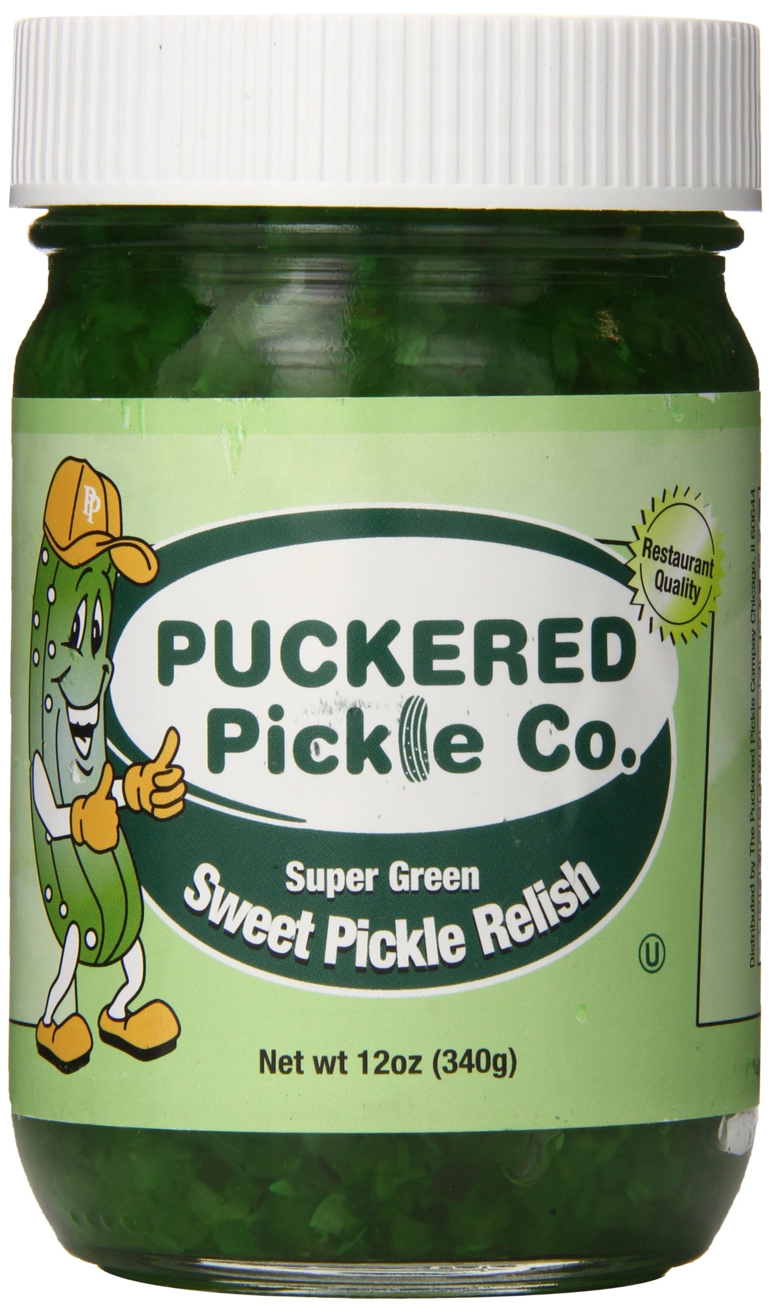 Puckered Pickle Relish, Sweet Green, 12.0 Ounce