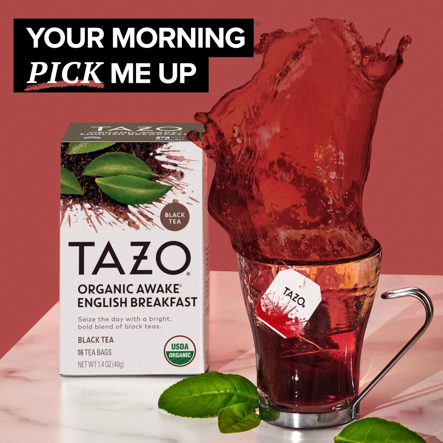 TAZO Green Tea Matcha Latte Concentrate 2-Pack, Sweetened with Honeydew Melon and Tropical Fruit Notes, Ready-to-Mix 32 oz Cartons for Hot or Iced
