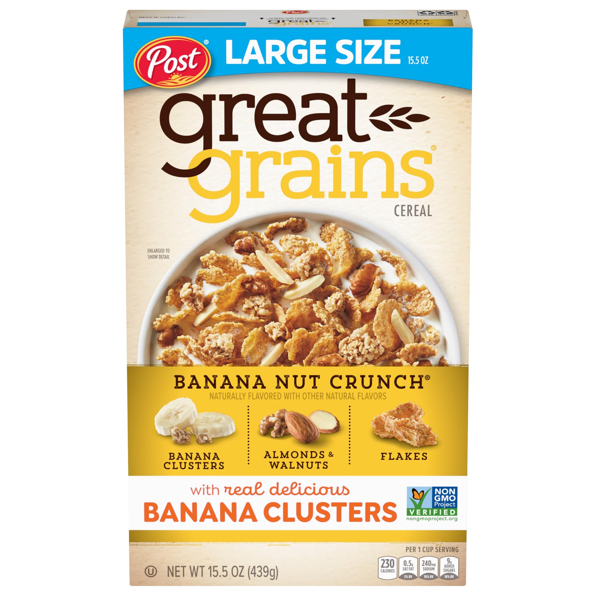 Great Grains Banana Nut Crunch Breakfast Cereal, 15.5 oz Box