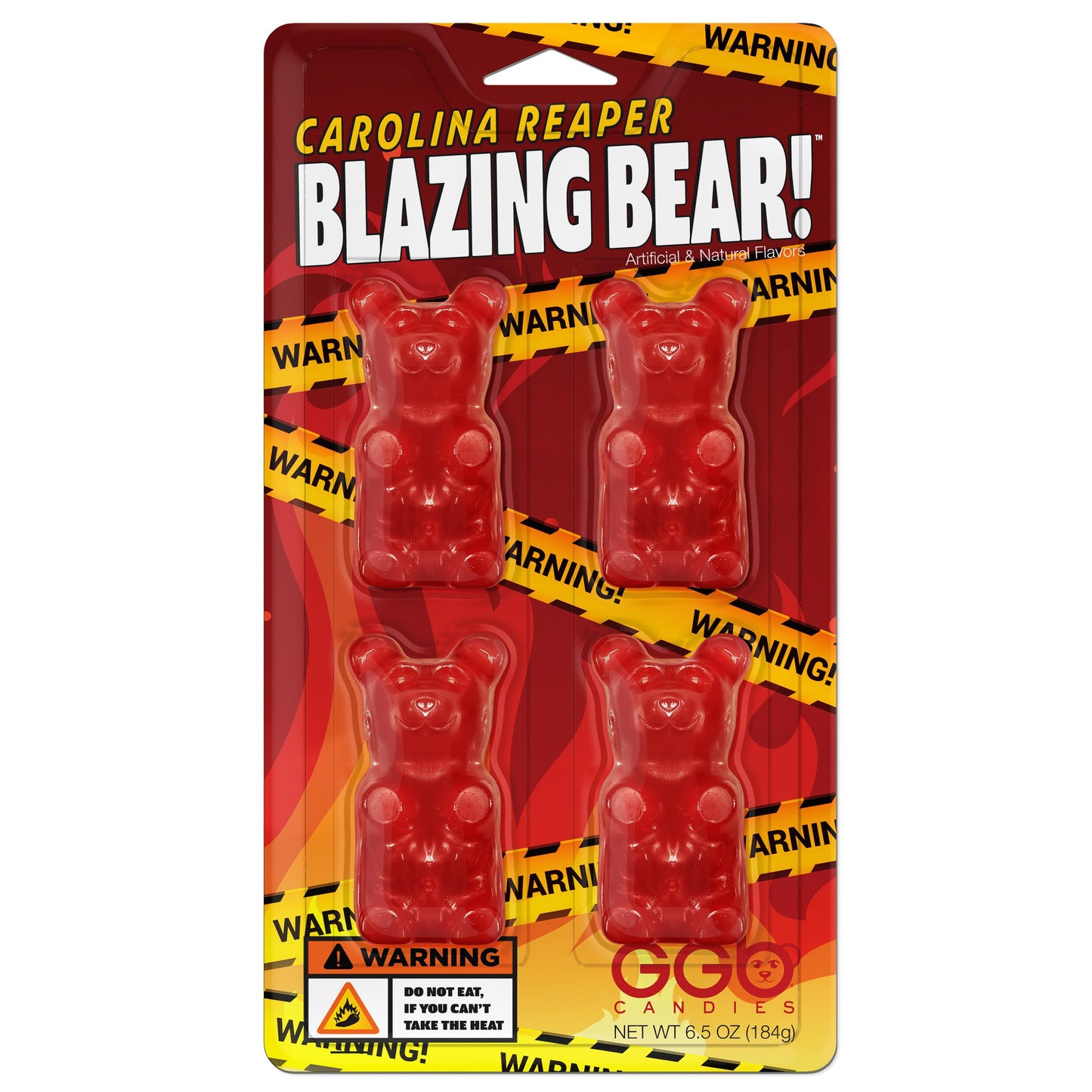 Big Bear!™ - 4 Pack of Hot and Spicy Gummy Bears from GGB Candies (Carolina Reaper)