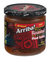 Arriba! Hot Red Salsa, 16-Ounce Glass (Pack of 6)