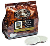 Baronet Coffee Pods - 54 Coffee Bags Like Senseo, 8g Medium Roast Organic Compostable, Regular Strength [Decaf French Vanilla]
