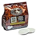 Baronet Coffee Pods - 54 Coffee Bags Like Senseo, 8g Medium Roast Organic Compostable, Regular Strength [Decaf French Vanilla]