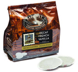 Baronet Coffee Pods - 54 Coffee Bags Like Senseo, 8g Medium Roast Organic Compostable, Regular Strength [Decaf French Vanilla]
