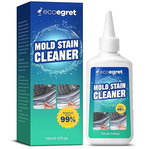 EcoEgret Mold Stain Remover Gel (5 Fl Oz), Multifunctional Mold Stain Remover, Heavy Duty Stain Gel Cleaner for Front Loader Washing Machine Seal