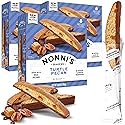 Nonni's Turtle Pecan Biscotti Italian Cookies - 3 Boxes Caramel Pecan Cookies Dipped in Milk Chocolate - Butter Pecan Biscotti Individually Wrapped