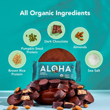ALOHA Organic Plant Based Protein Bars - Almond Butter Cup - 12 Bars, Vegan, Low Sugar, Gluten-Free, Paleo, Low Carb, Non-GMO, No Stevia, No
