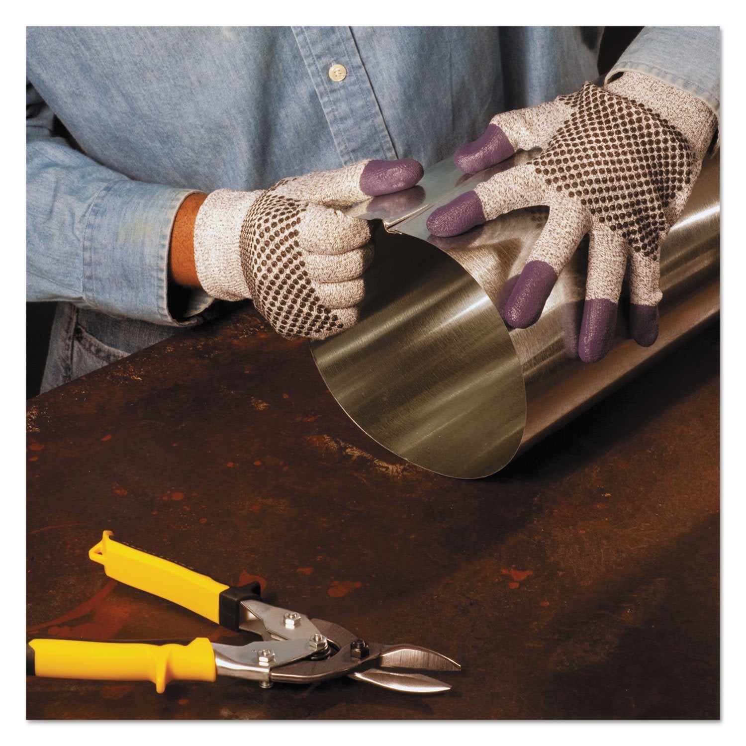 Jackson Safety 97432CT G60 Purple Nitrile Gloves Large/Size 9 Black/White 12 Pair/Carton