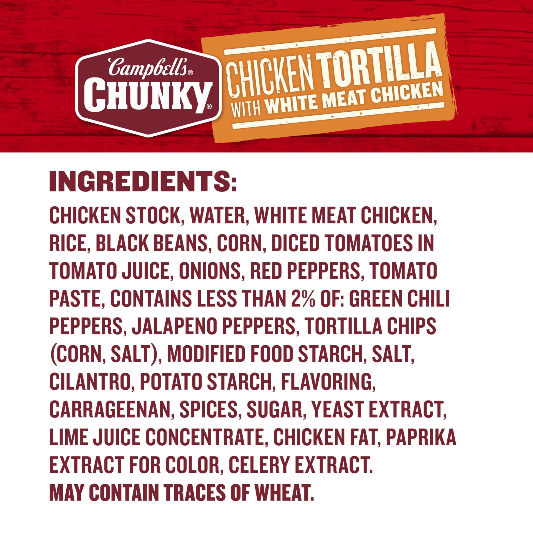 Campbell's Chunky Soup, Chicken Tortilla Soup with Grilled White Meat Chicken, 18.6 Oz Can