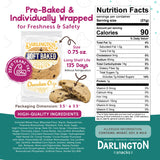 Soft Chocolate Chip Cookies - Bulk Pack of 216, 0.75 oz Each, Individually Wrapped, Chewy & Nut-Free Soft Baked Cookies, Long Shelf Life for On-the-Go