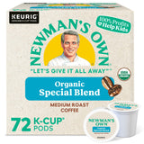 Newman's Own Organics Special Blend Keurig Single-Serve K-Cup Pods, Medium Roast Coffee, 72 Count
