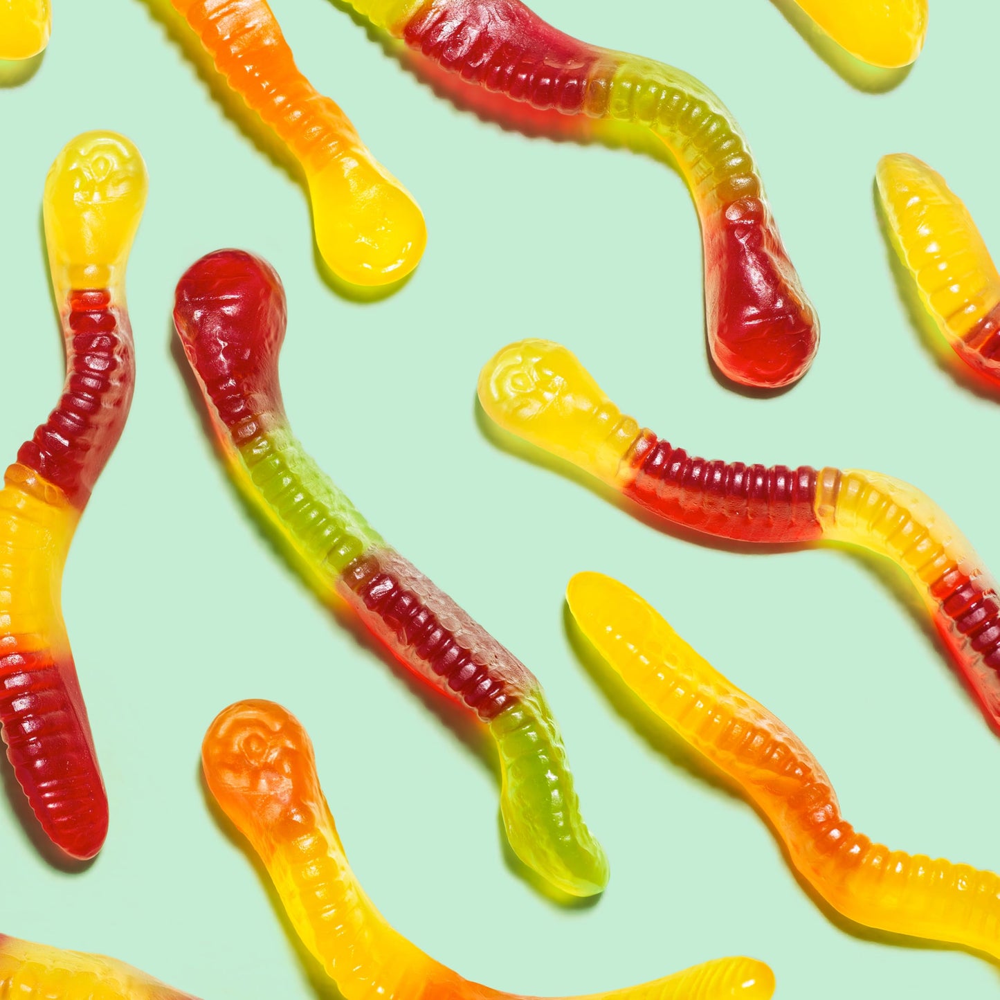Black Forest Gummy Worms Candy, Made With Real Fruit Juice, Resealable Bag, 22 Ounce