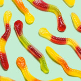Black Forest Gummy Worms Candy, Made With Real Fruit Juice, Resealable Bag, 22 Ounce