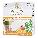 HYLEYS Moringa and Mango Green Tea, 50 Individually Wrapped Tea Bags - Dried Moringa Oleifera Leaves - No Artificial Flavors or Preservatives, Natural