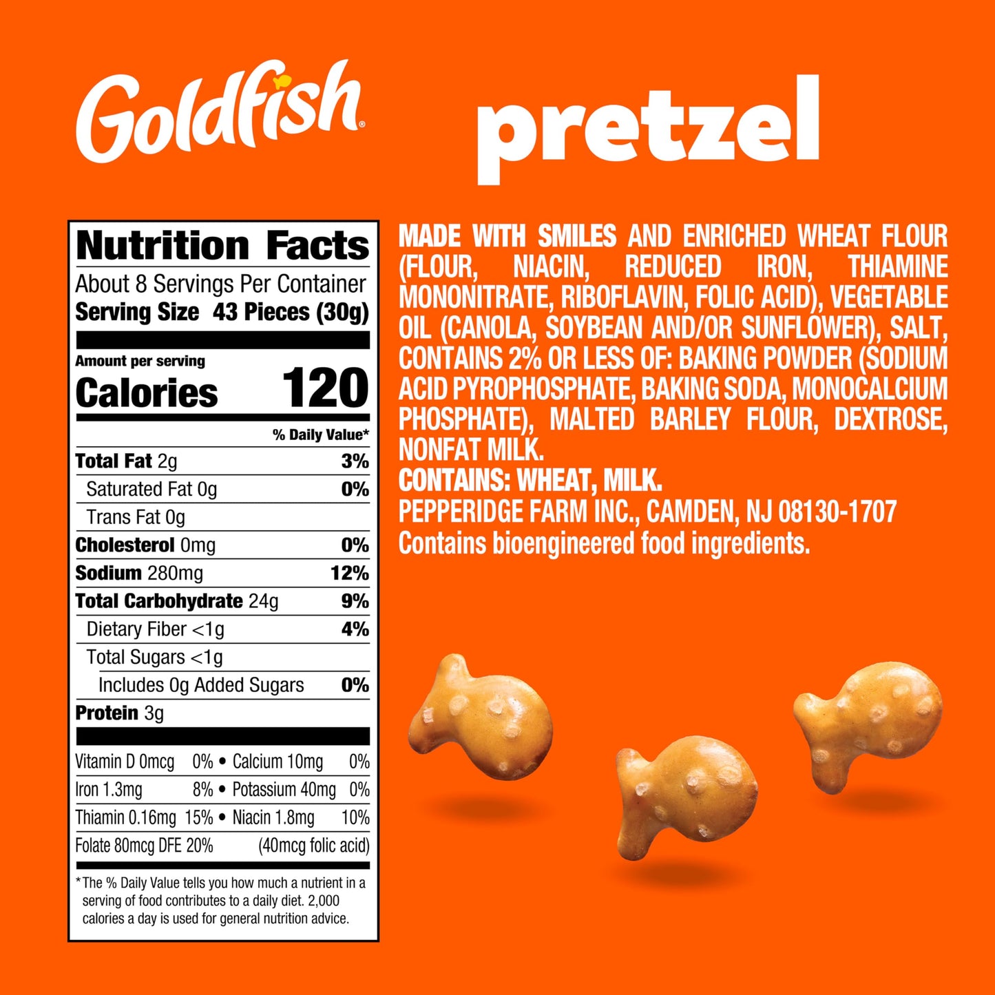 Goldfish Pretzel Crackers, 8 Oz Bag