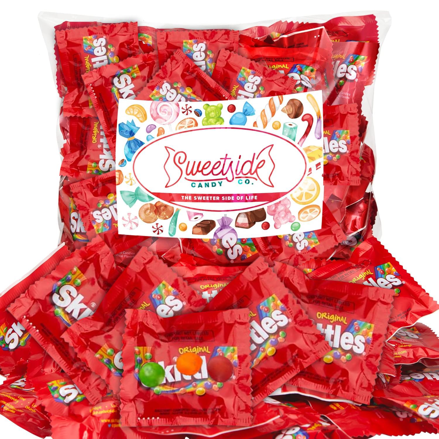 Skittles Candy Bulk - 4 lb Skittles Bulk Candy Pack - Big Bag of Original Rainbow Fun Size Skittles Individual Packs - Movie Candy, Fruity Candy