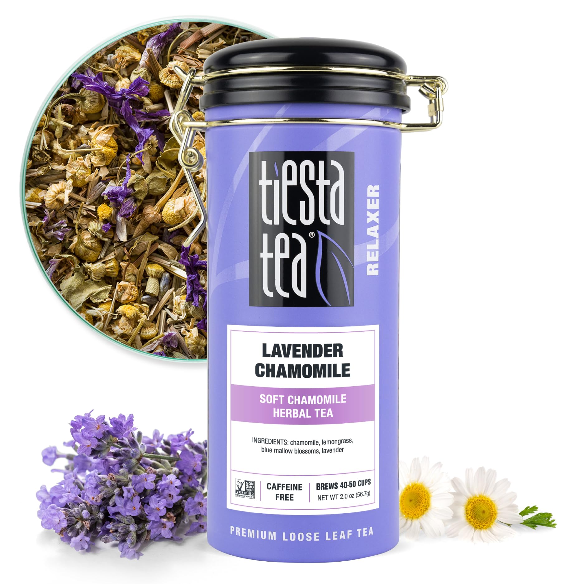Tiesta Tea - Lavender Chamomile Herbal Tea, Loose Leaf, Calming Blend with Chamomile, Lavender, Lemongrass, Caffeine-Free Herbal, Great for Hot or