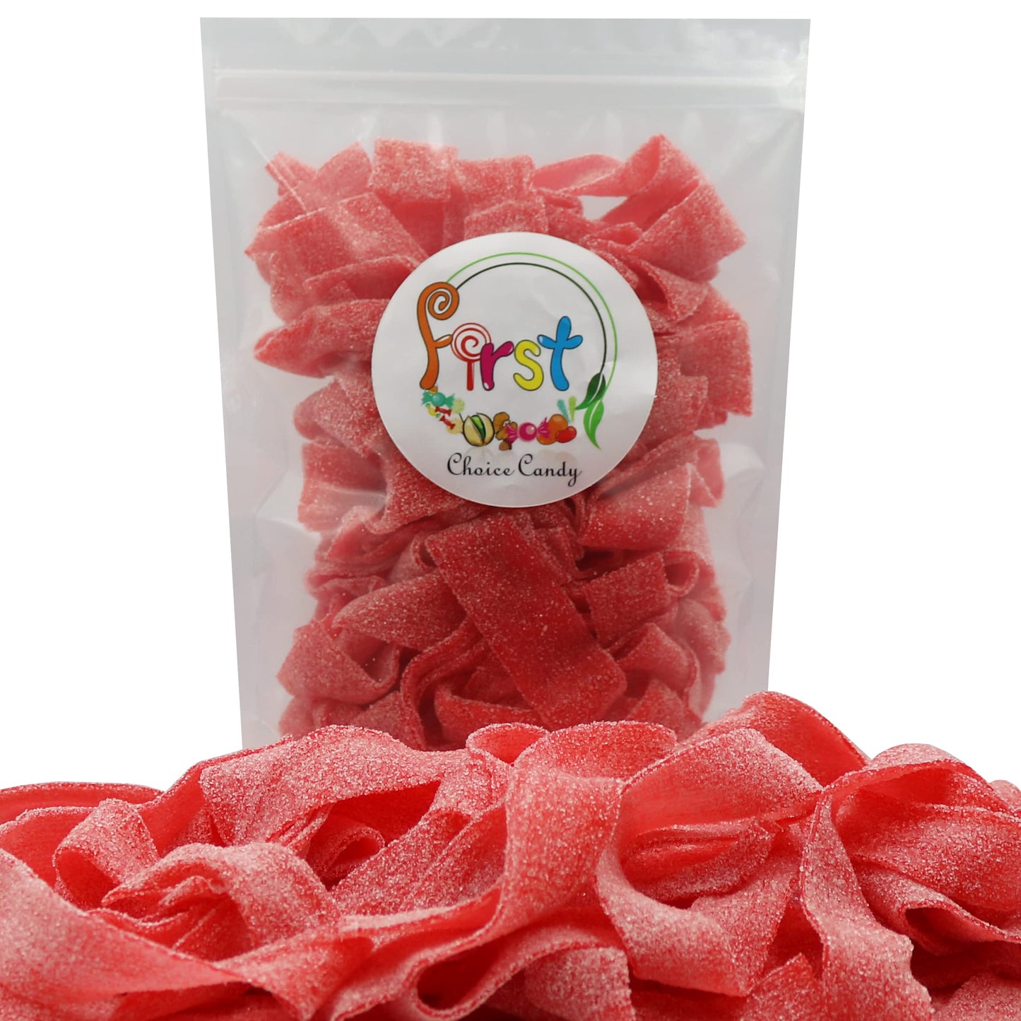 Variety Color Sour Gummy Belts (Strawberry, 1 LB)