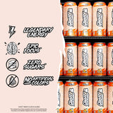 GHOST Energy Drink - 12-Pack, Peaches, 16oz - Energy & Focus & No Artificial Colors - 200mg of Natural Caffeine, L-Carnitine & Taurine - Gluten-Free