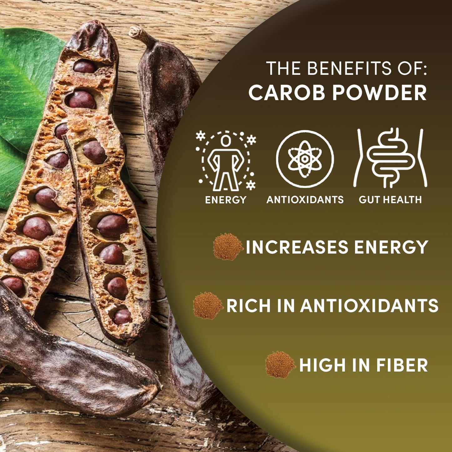 Worldwide Botanicals Organic Carob Powder, Medium Roast - 1 lb - Caffeine Free Cocoa Alternative - Low Fat Super Food with Natural Sweetness- Gluten Free, Kosher, 16 ounces