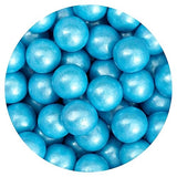 Light Blue Shimmer Gumballs 1 Inch Gumballs, 2 Pound Bulk Blue Candy (Approx. 110 Pieces), Light Blue Candy, Gumballs 1 Inch Blue Shimmer, The Hampton
