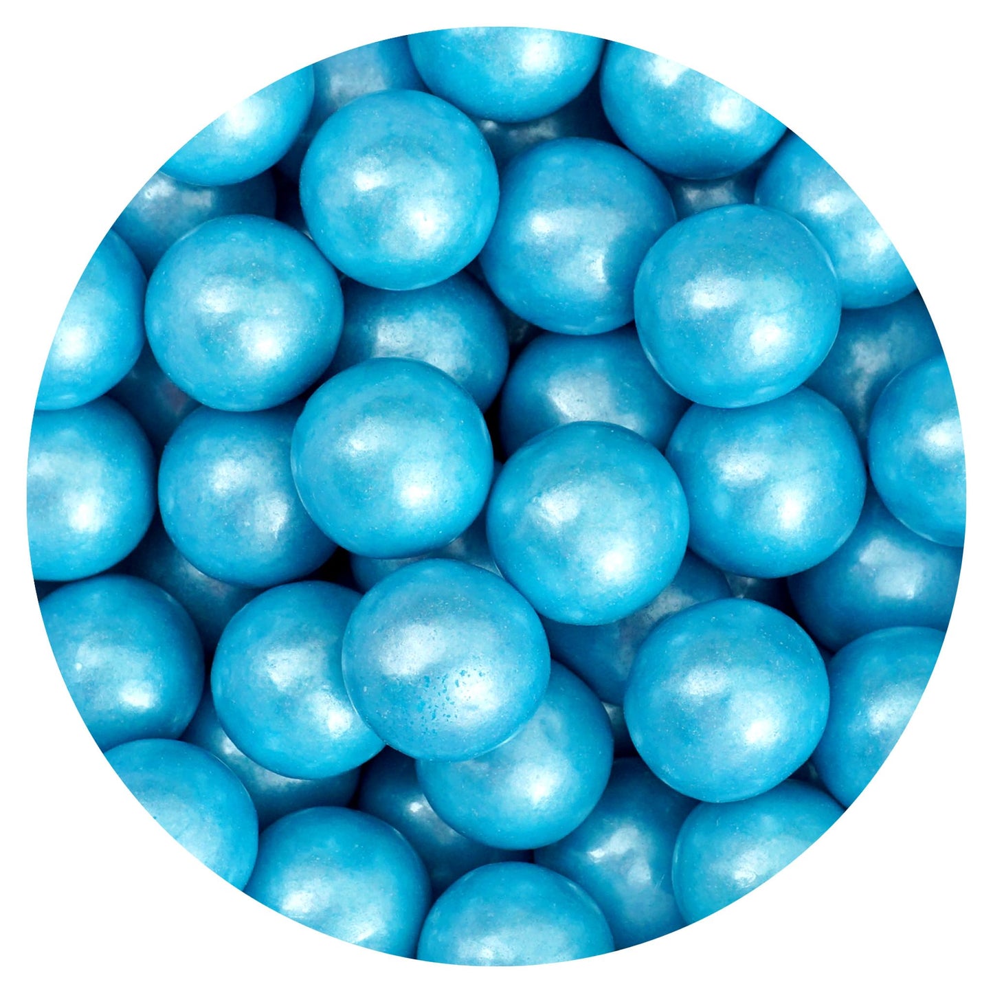 Light Blue Shimmer Gumballs 1 Inch Gumballs, 2 Pound Bulk Blue Candy (Approx. 110 Pieces), Light Blue Candy, Gumballs 1 Inch Blue Shimmer, The Hampton