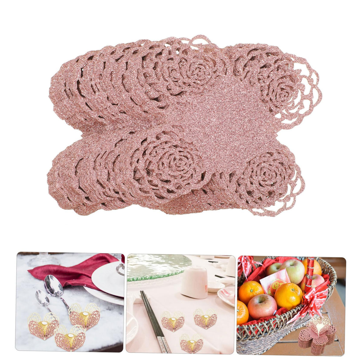 CIYODO 50pcs Hollow Design Chocolate Paper Holders Decorative Candy Cups for Weddings Parties Unique Chocolate Wrapping for Desserts Practical