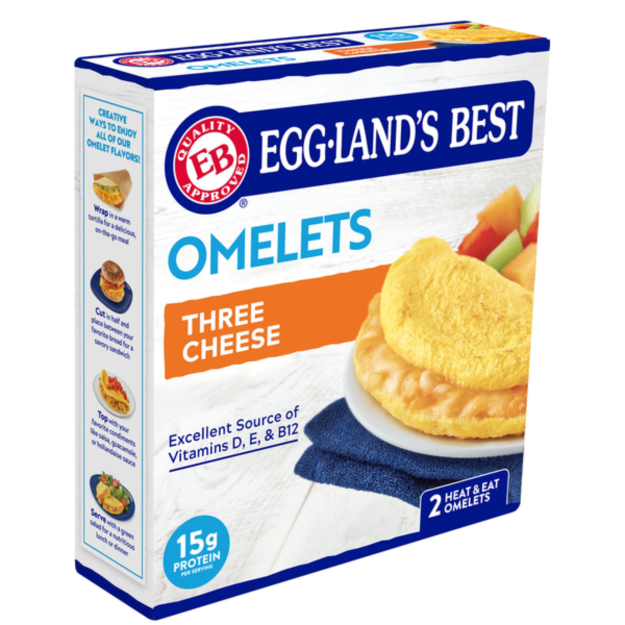 Salutem Vita - Three Cheese Omelets, Gourmet Breakfast Gift Set - Pack of 4