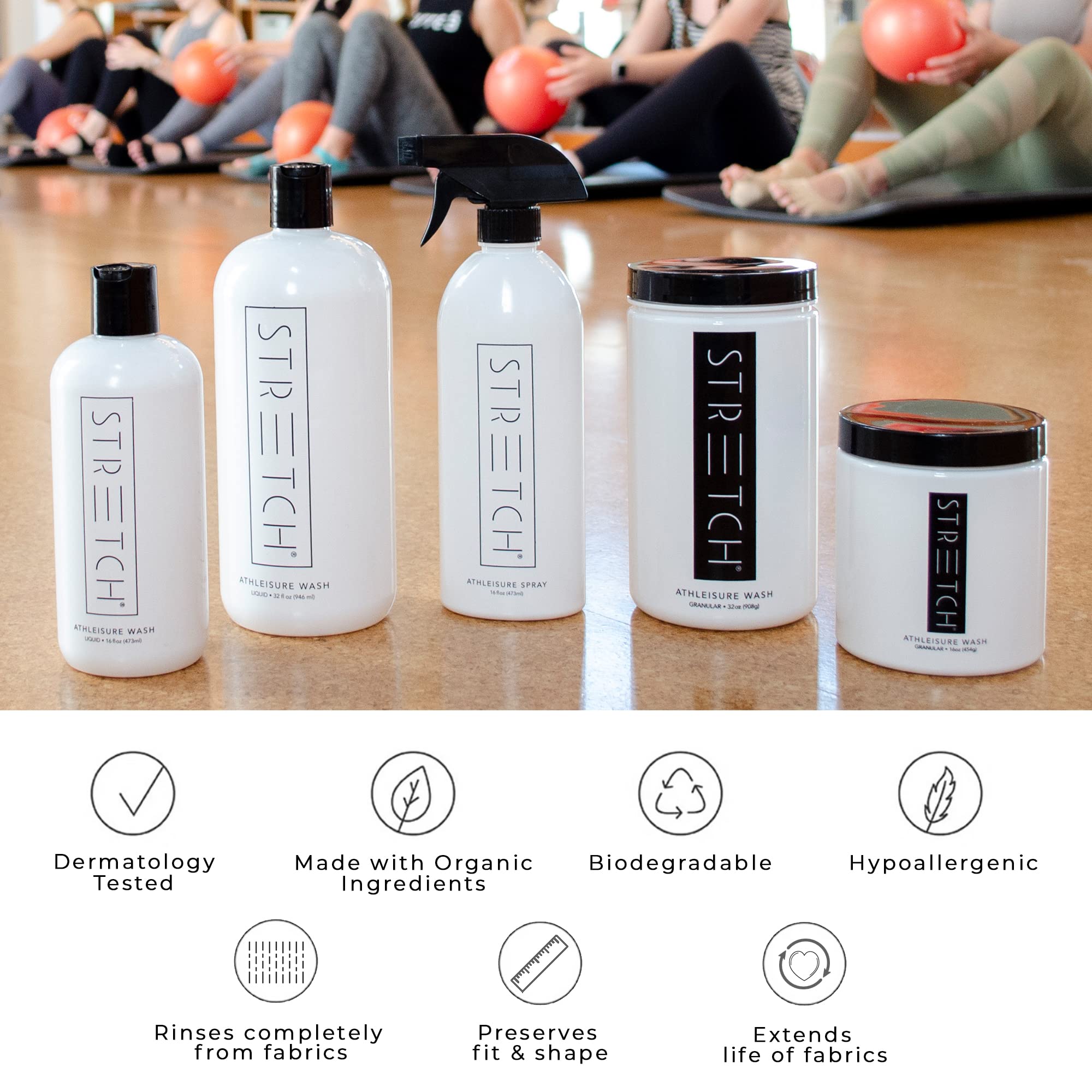 Forever New Stretch Active Wear Laundry Detergent, Powder, Original Scent, 32 Ounce - Ideal for Workout Clothes, Swimwear, Yoga Wear, Athletic Gear