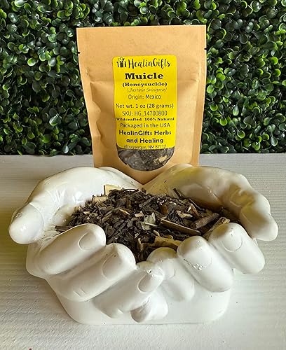 HealinGifts Honeysuckle Muicle 1 oz (28 g) Justicia Spicigera Mexican Honeysuckle Herb in a Resealable Stand-up Kraft Bag