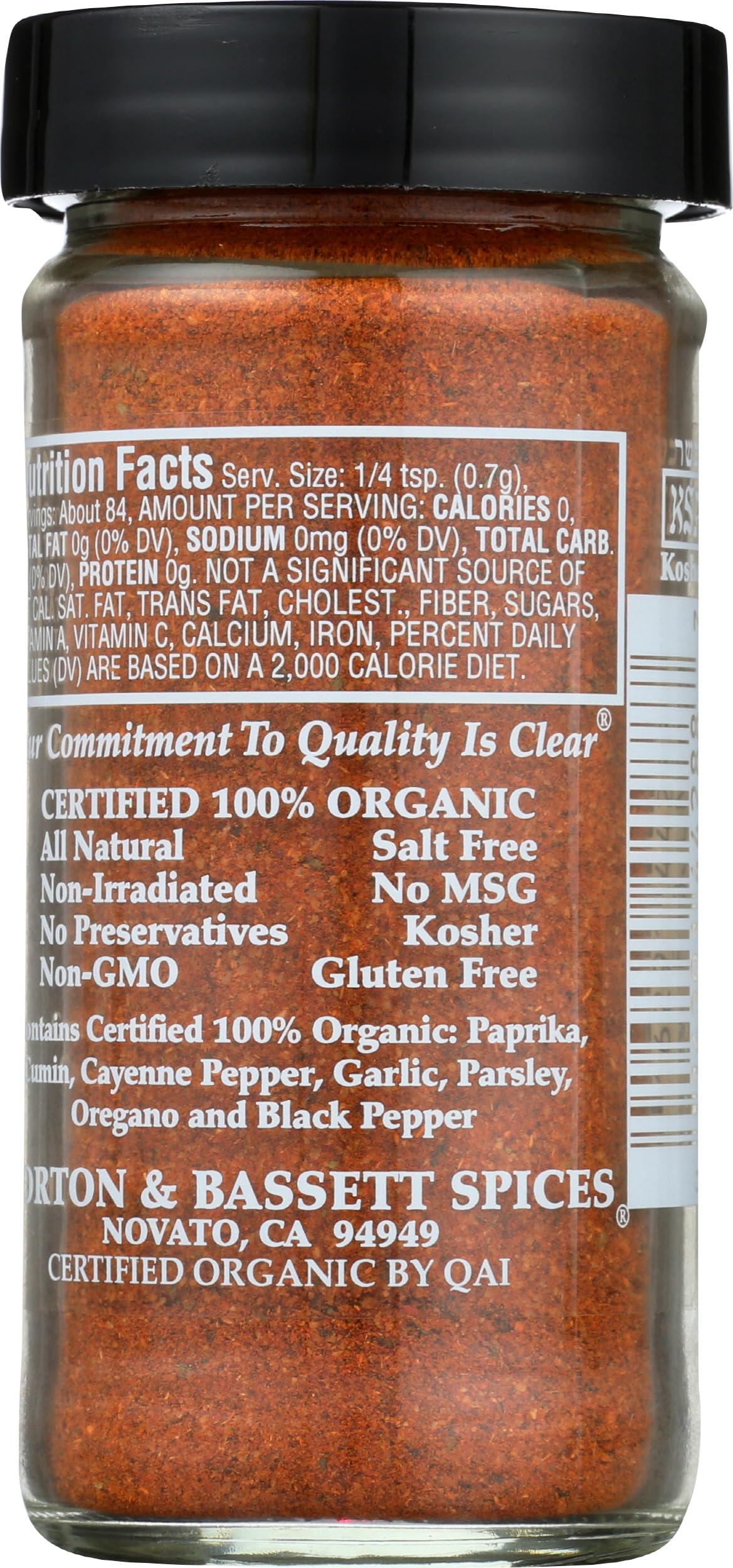 Morton & Bassett 100% Organic Chili Powder | Robust Blend for Tacos, Chili & Tex-Mex Dishes | Gluten Free, Salt Free, Non-GMO | 2.1 oz Jar