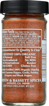 Morton & Bassett 100% Organic Chili Powder | Robust Blend for Tacos, Chili & Tex-Mex Dishes | Gluten Free, Salt Free, Non-GMO | 2.1 oz Jar