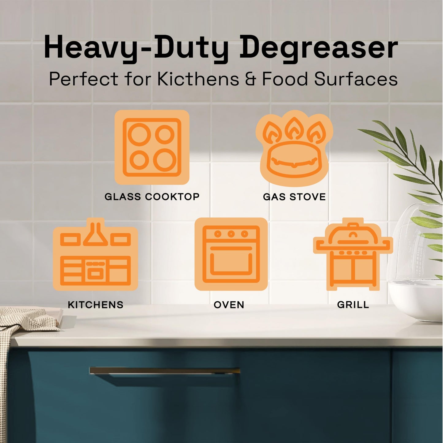 Clean Republic Heavy-Duty Degreaser, Multi-Surface Cleaner for Ovens, Stove Tops, Grills, and More, 1 Gallon Bottle