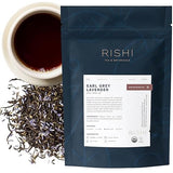 Rishi Tea Earl Grey Lavender Loose Leaf Pure Black Tea - Organic with Bergamot Oil and Lavender Flowers, Energizing & Caffeinated - 4 Ounces, 12+