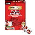 Twinings English Breakfast Black Tea K-Cup Pods for Keurig, 24 Count (Pack of 1), Smooth, Flavourful, Robust, Caffeinated, Enjoy Hot or Iced