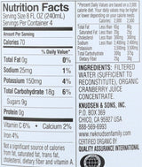 R.W. KNUDSEN, Juice, Og2, Just Cranberry, Pack of 6, Size 32 FZ, (Gluten Free GMO Free 95%+ Organic)
