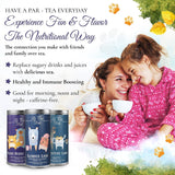 Little Animals Tea Gift Basket by La Tea Dah, Caffeine Free Teas for Kids, Children's Herbal Tea Sampler for Movie Night, Baby Shower, Party Supplies