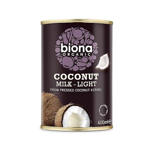 Biona Organic Coconut Milk Light - 9% Fat (400ml) - Pack of 6