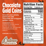 R.M. Palmer Small Mesh Bag Premium Milk Chocolate Coins, Gold Color Half Dollar and Quarter Shaped Holiday Candy, Making Candy Fun Since 1948 (1.5oz)