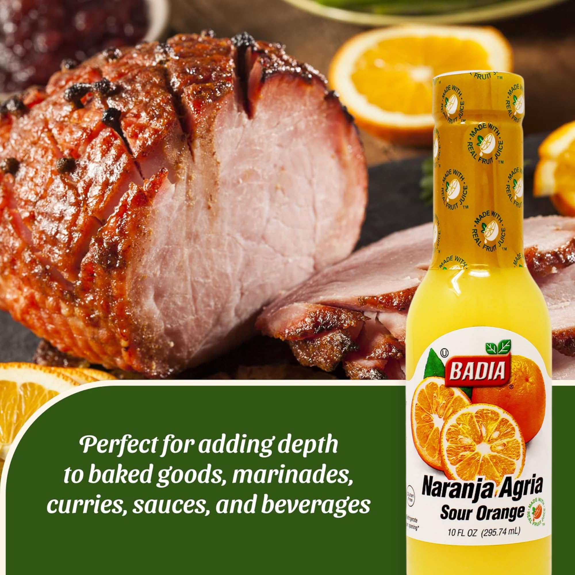 Badia Sour Orange, Naranja Agria 10 fl oz - Tangy, Citrusy & Bright Flavor for Mojo, Marinades and Grilling