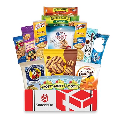 SnackBOX Original Sweet & Salty (15 Snacks) Final Exams, Date Night, Dorm Room, Student, College, Birthday, Gift Baskets, Employee Appreciation