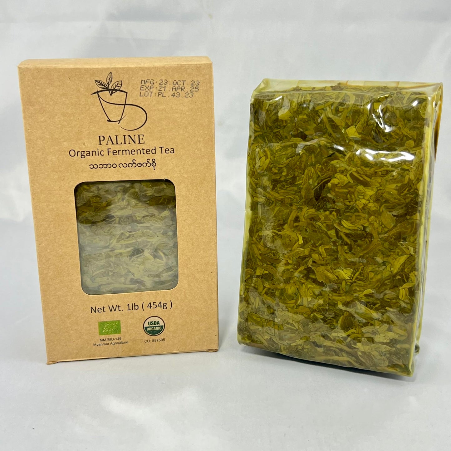Organic Fermented Tea for Myanmar Tea Leaf Salad Dressing (1lb) (No Seasoning. Raw. Not Ready to Eat. Require Preparation) ???? ?????????
