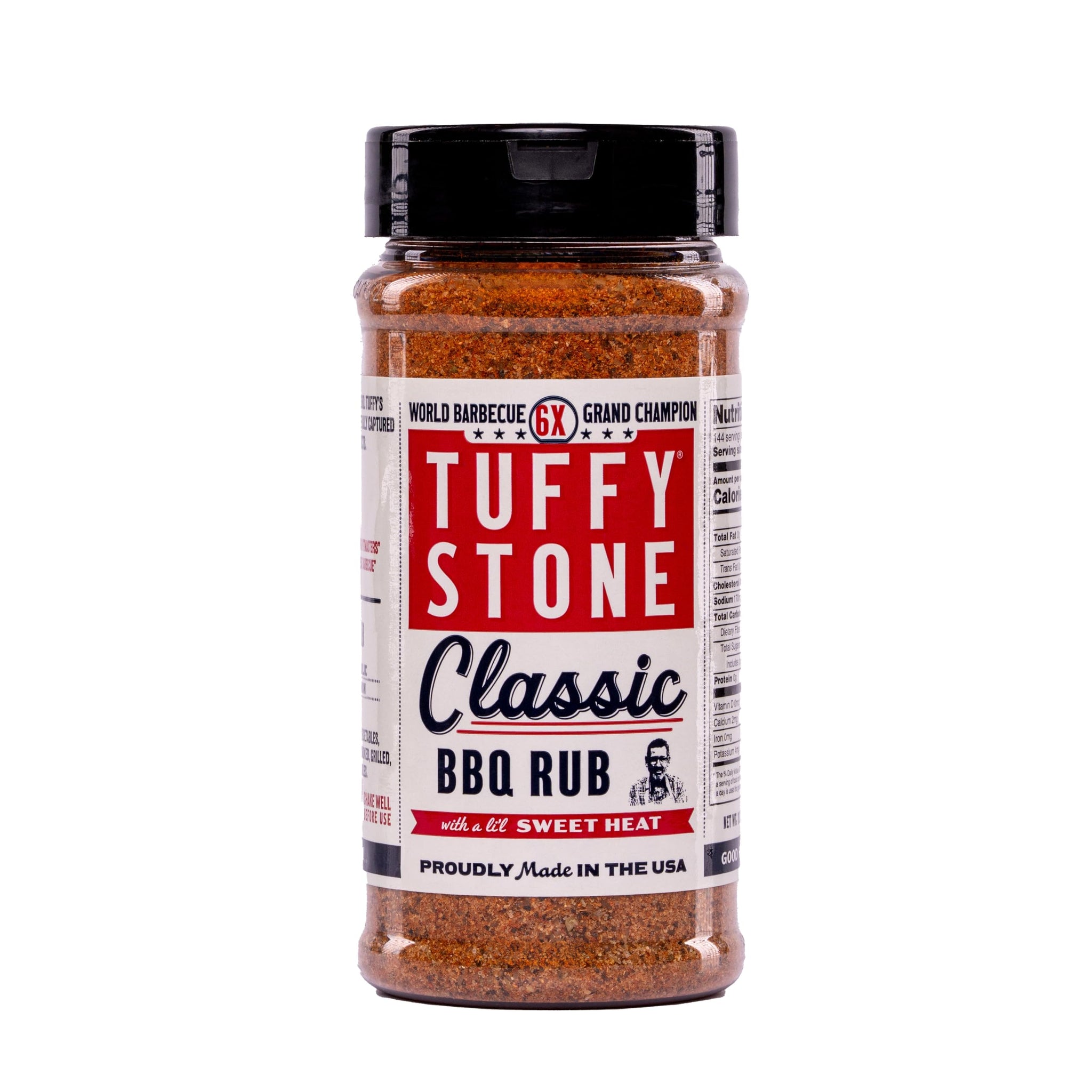 Tuffy Stone Classic BBQ Rub | 6x World Barbecue Grand Champion | Savory Rib Rub | Brisket Rub | Smoky BBQ Seasoning | 10 oz Shaker