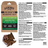 Lucky Jerky Ultimate Spicy DIY Jerky Seasoning Kit - 12oz - The Heat, Red Pepper, Black Pepper and Sweet & Spicy